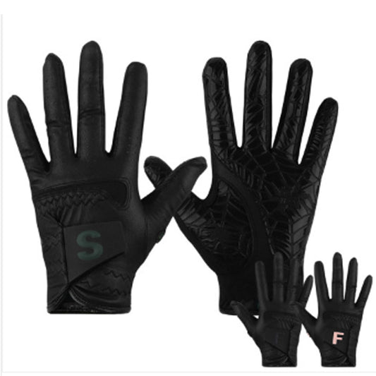 Men's Golf Gloves Left Right Hand Silicone Spider Web Reverse
