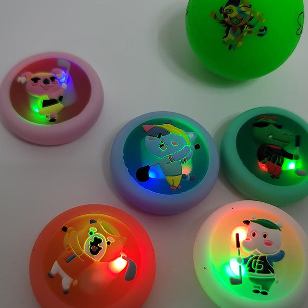 5 Types of LED Friends Golf Ball Marker Ball Mark Night Round Tee Rack Caddy Supplies Golf Accessories