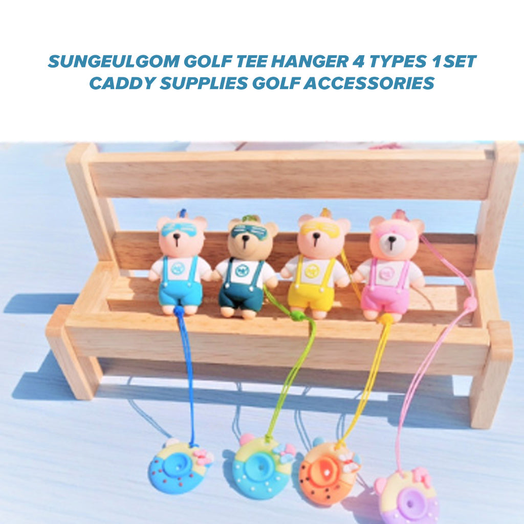 Sungle Bear Golf Tee Hanger 4 Types 1set Caddy Supplies Golf Accessories