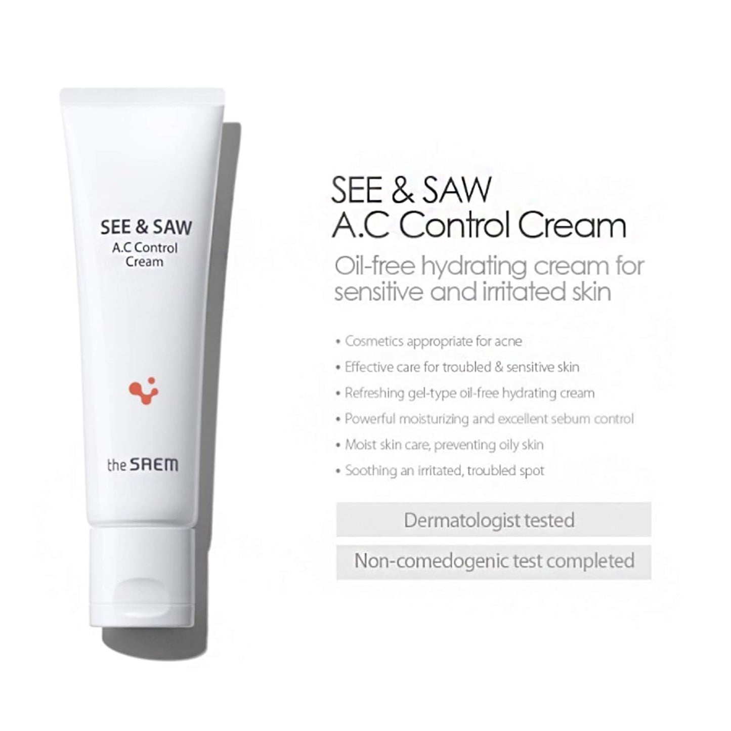 [THE SAEM] SEE & SAW A.C Control Cream 50ml Moisturizer
