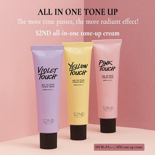 S2ND All In One Tone up Cream SPF50 Korean Cosmetic, Anti-aging Sun Cream