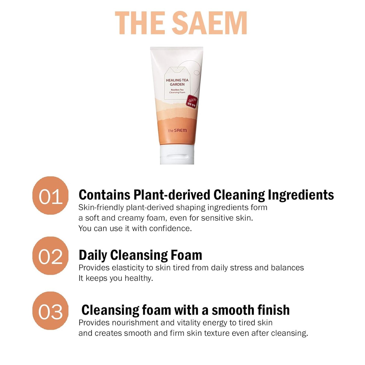 Korean Cosmetic The Saem Healing Tea Garden Cleansing Foam 150ml 4 Types Skin care