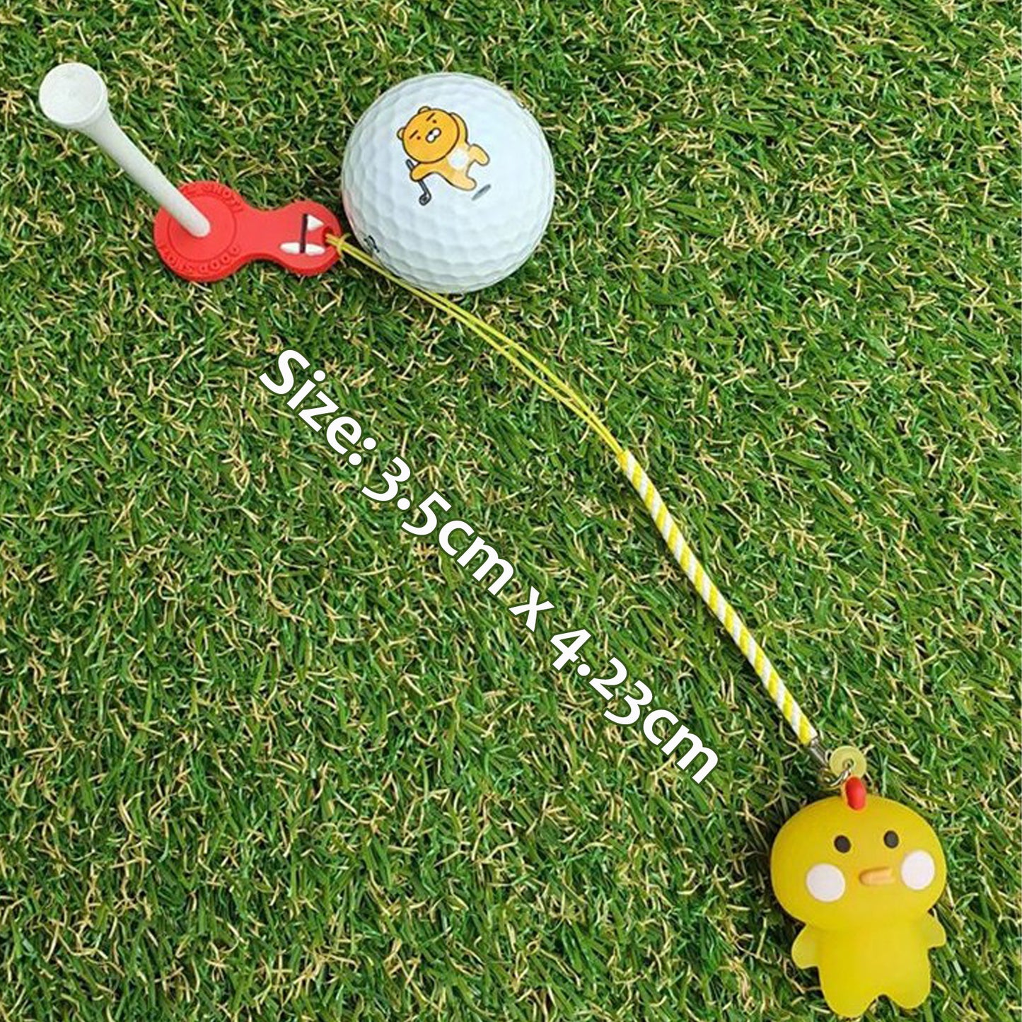 Happy Animal Golf Tee Hangers, 4 Types Sold in 1 Set Golf Accessories