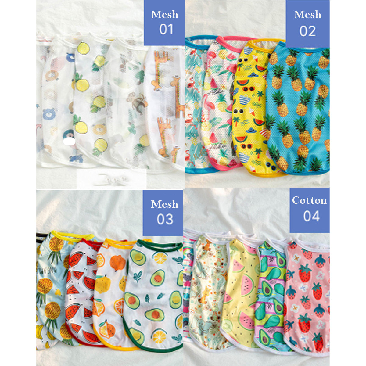 Good Day Summer Nashi Collection Dog Shirt Puppy Breathable Clothes, 5 Set (Send Randomly)