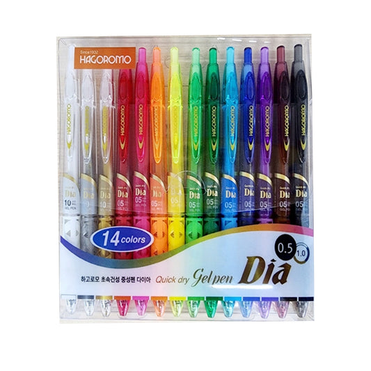 Hagoromo Dia Gel Pen 14 Colors