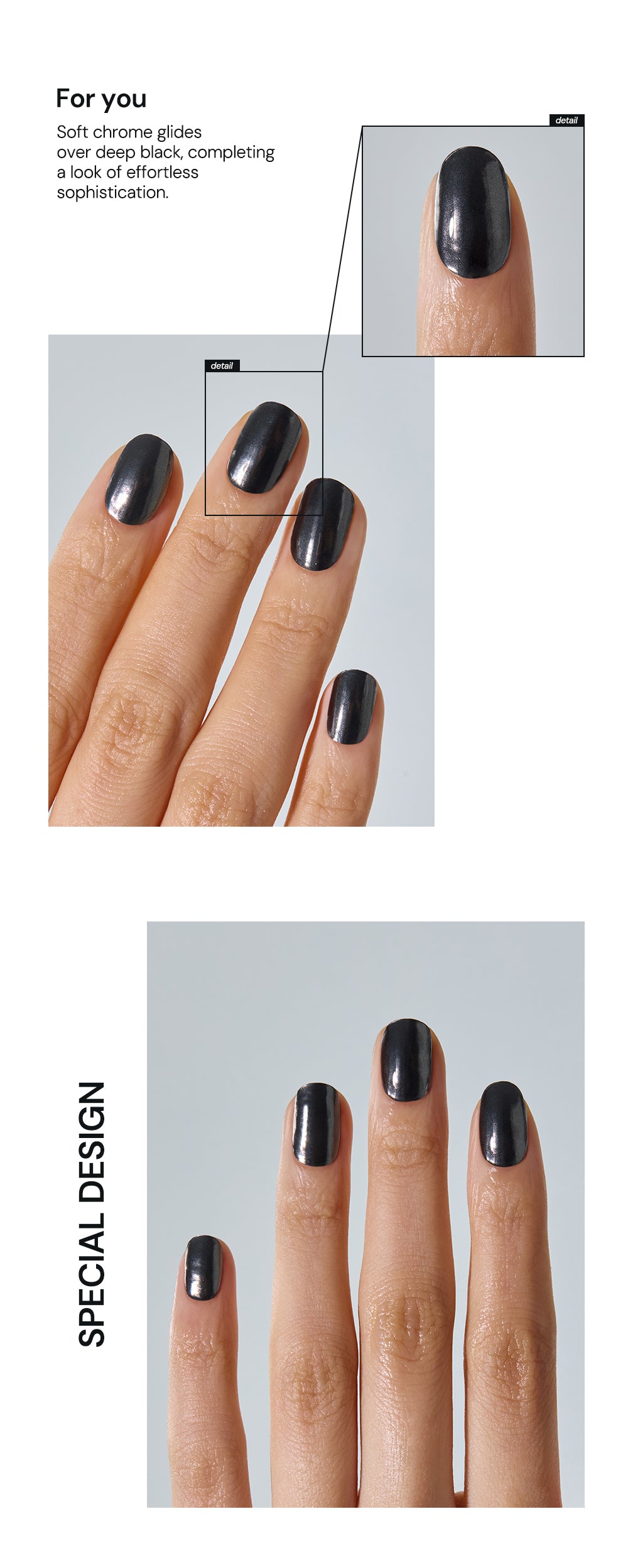 Ohora sticker N Boba Chrome Nails