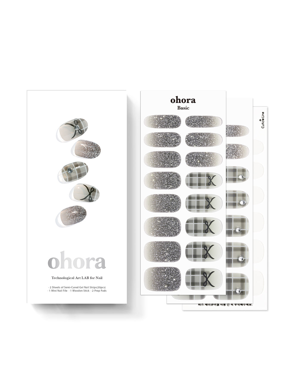Ohora sticker N Check Noir Nail