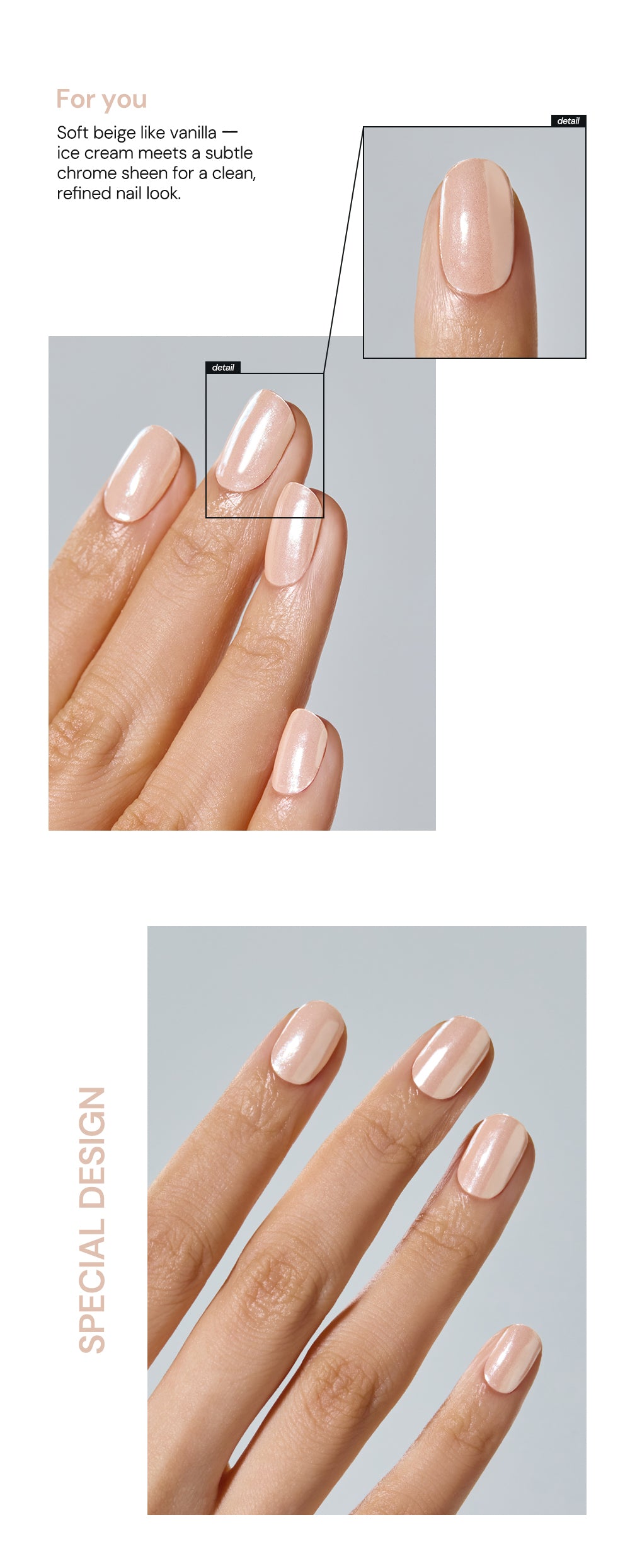 Ohora sticker N Vanilla Chrome Nails