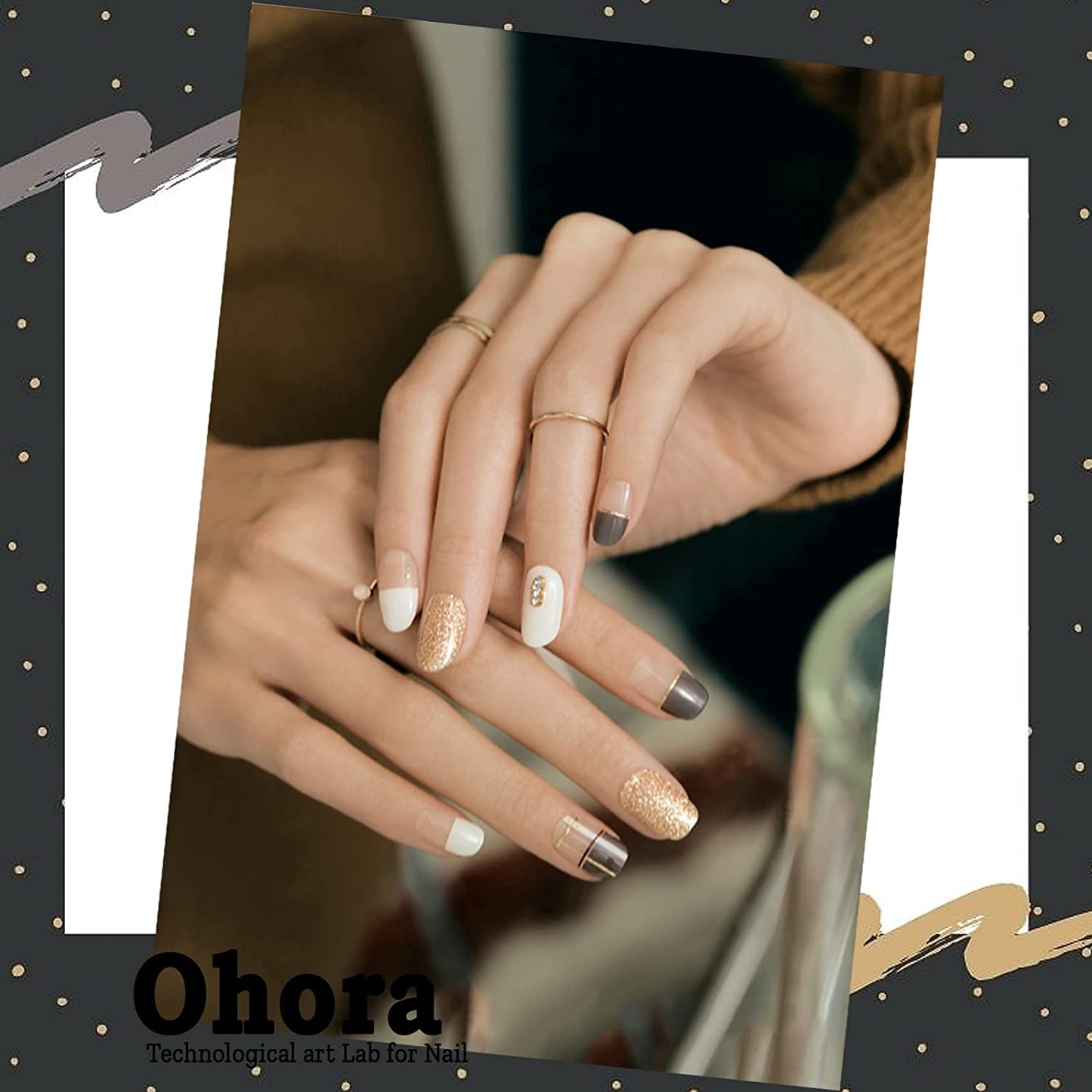 Ohora (N Charcoal Check Nails)