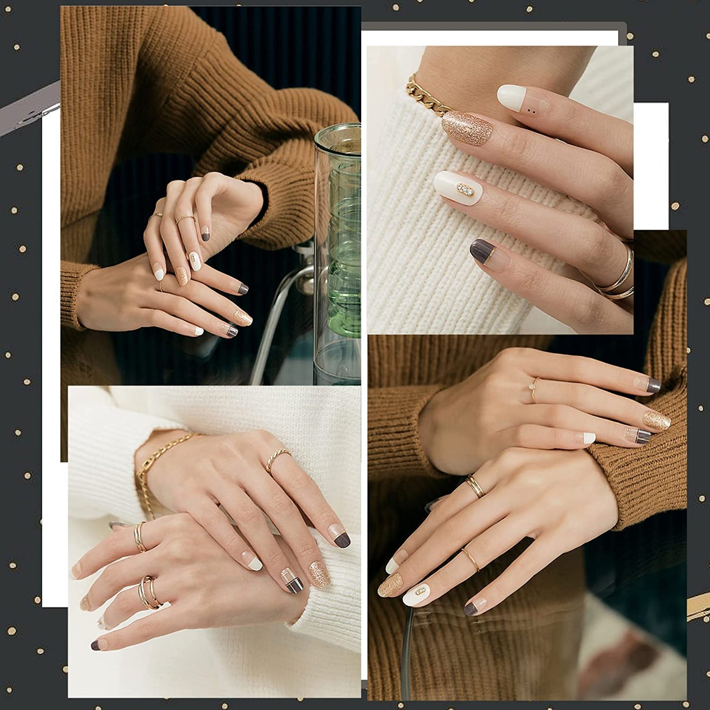 Ohora (N Charcoal Check Nails)