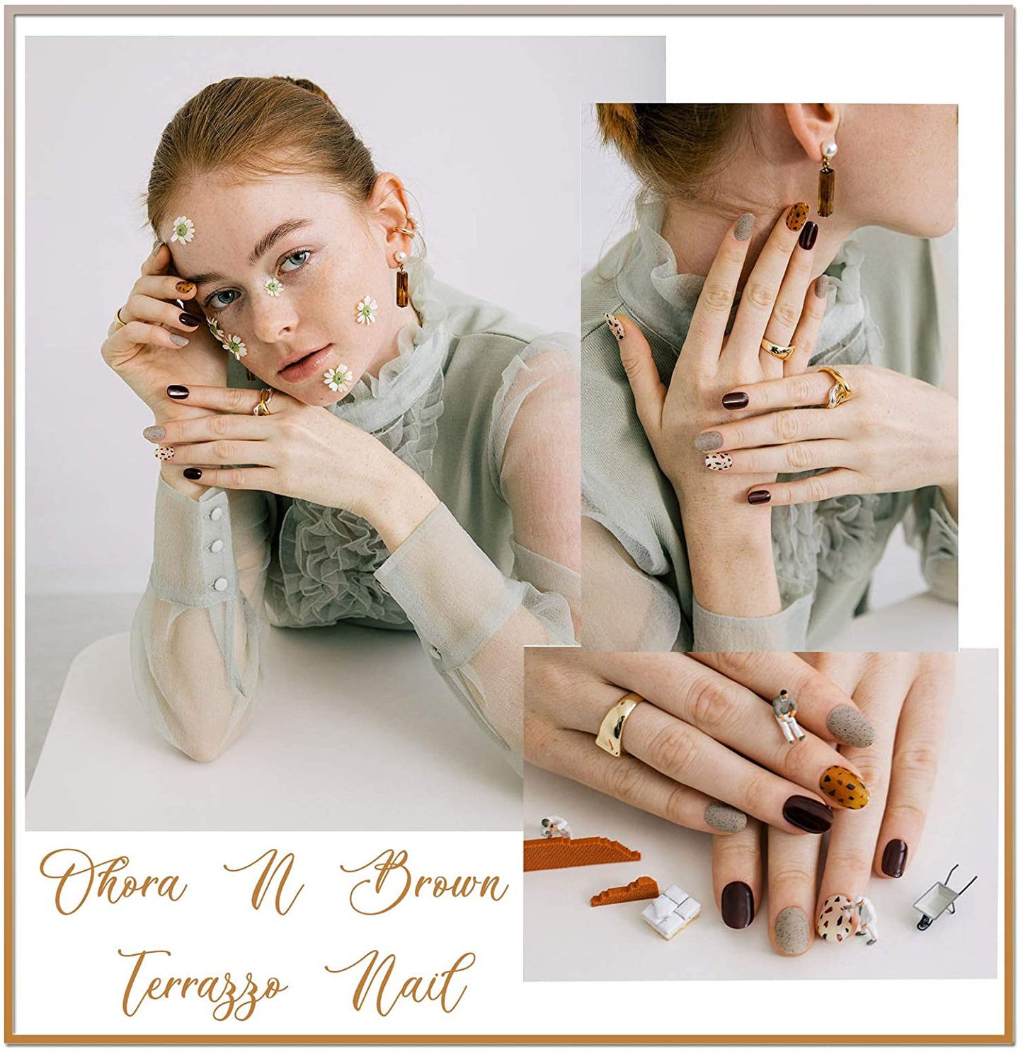 Ohora (N Brown Terrazzo Nails)