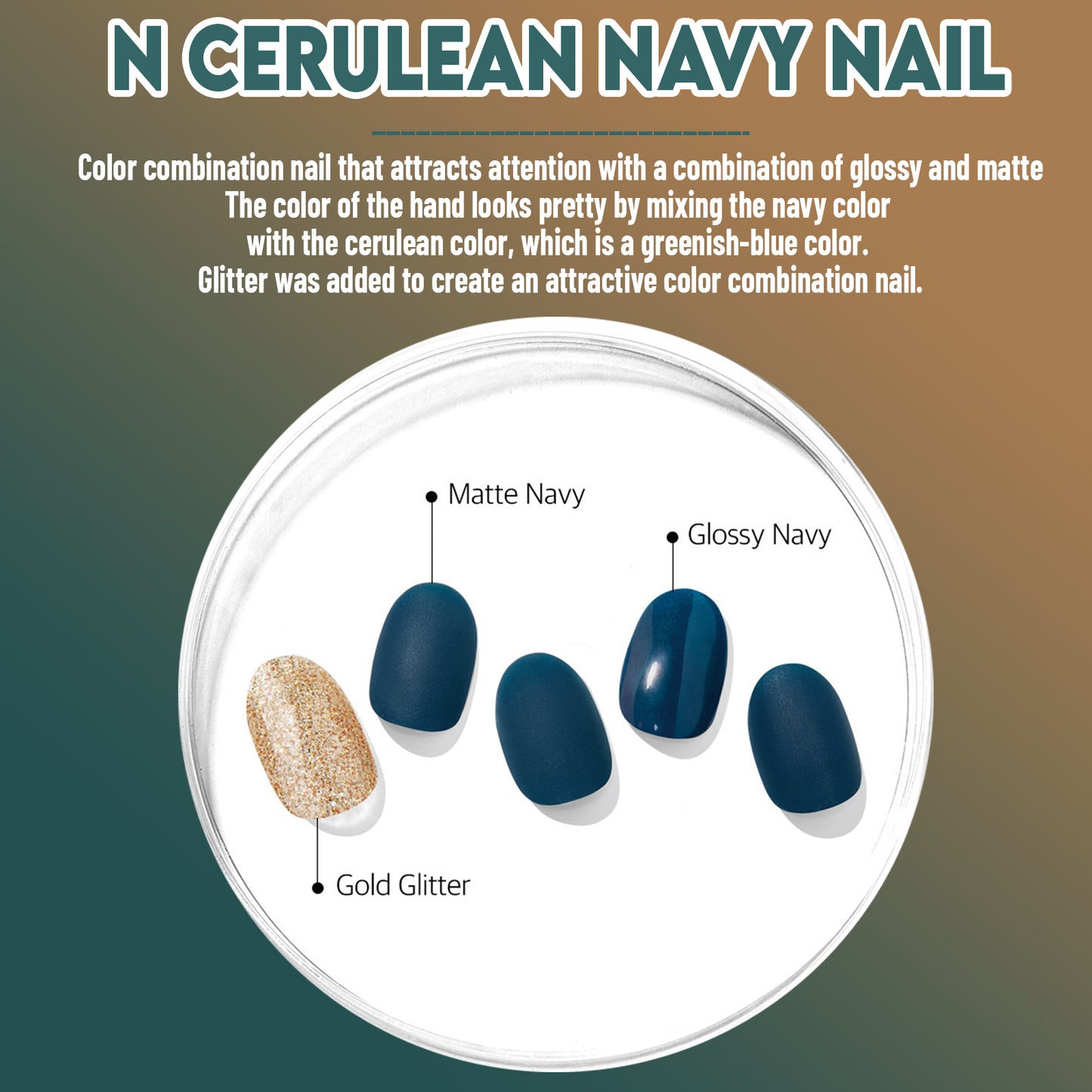 Ohora (N Cerulean Navy Nail)