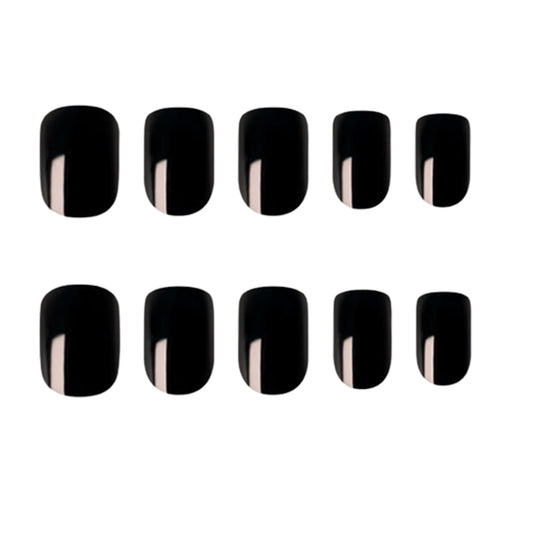 Muzmak ((Short Square) N Zero Black Nail) 36pcs Nail Art Pattern Sticker Set Semicure Nail