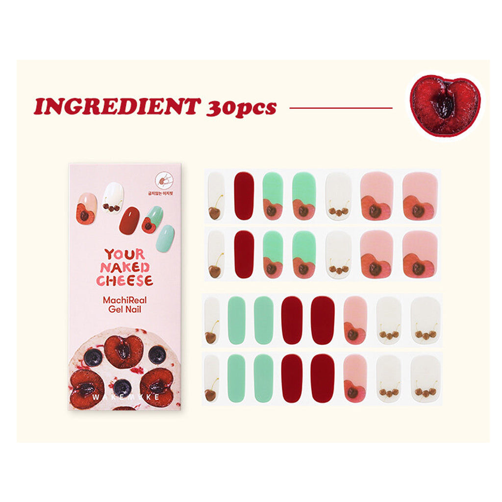 Wakemake (Cherry Cream Cheese) March Real Gel Nail [Non-bake Easy Fit]