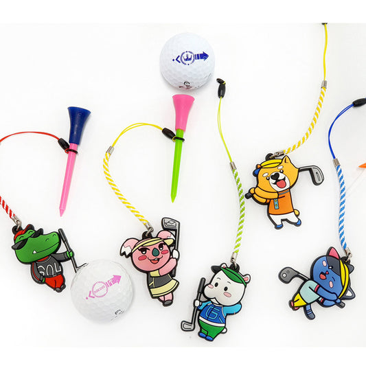 Chinchindeul 5 Golf tee Hangers, 5 Golf tees, 1 Set of Rounding Supplies