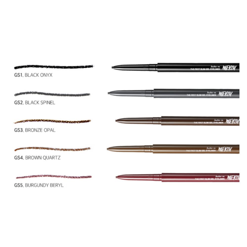 Merge 1.55mm Slim Strong Adhesion The First Slim Gel Eyeliner 5 Colors 0.05g