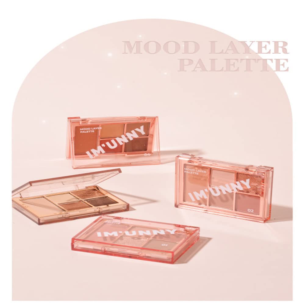 IM' UNNY Mood Layer Eye Shadow Palette 5.5g 4 Color Cheek/ Cheek Highlight / Highlighter Shadow