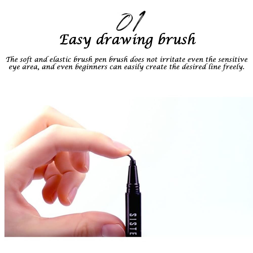 Perfect Edge Brush Pen Liner / Pen Eyeliner (Edge Black)