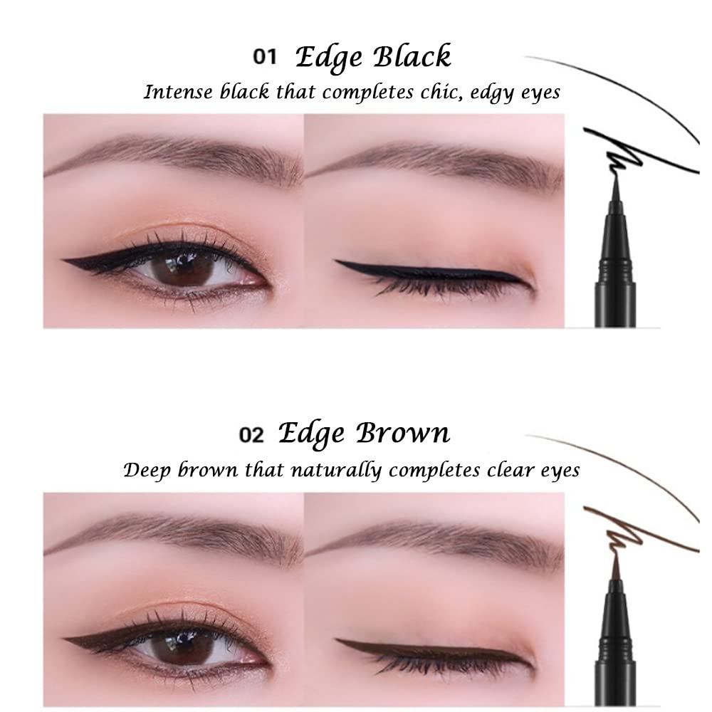 Perfect Edge Brush Pen Liner / Pen Eyeliner (Edge Black)