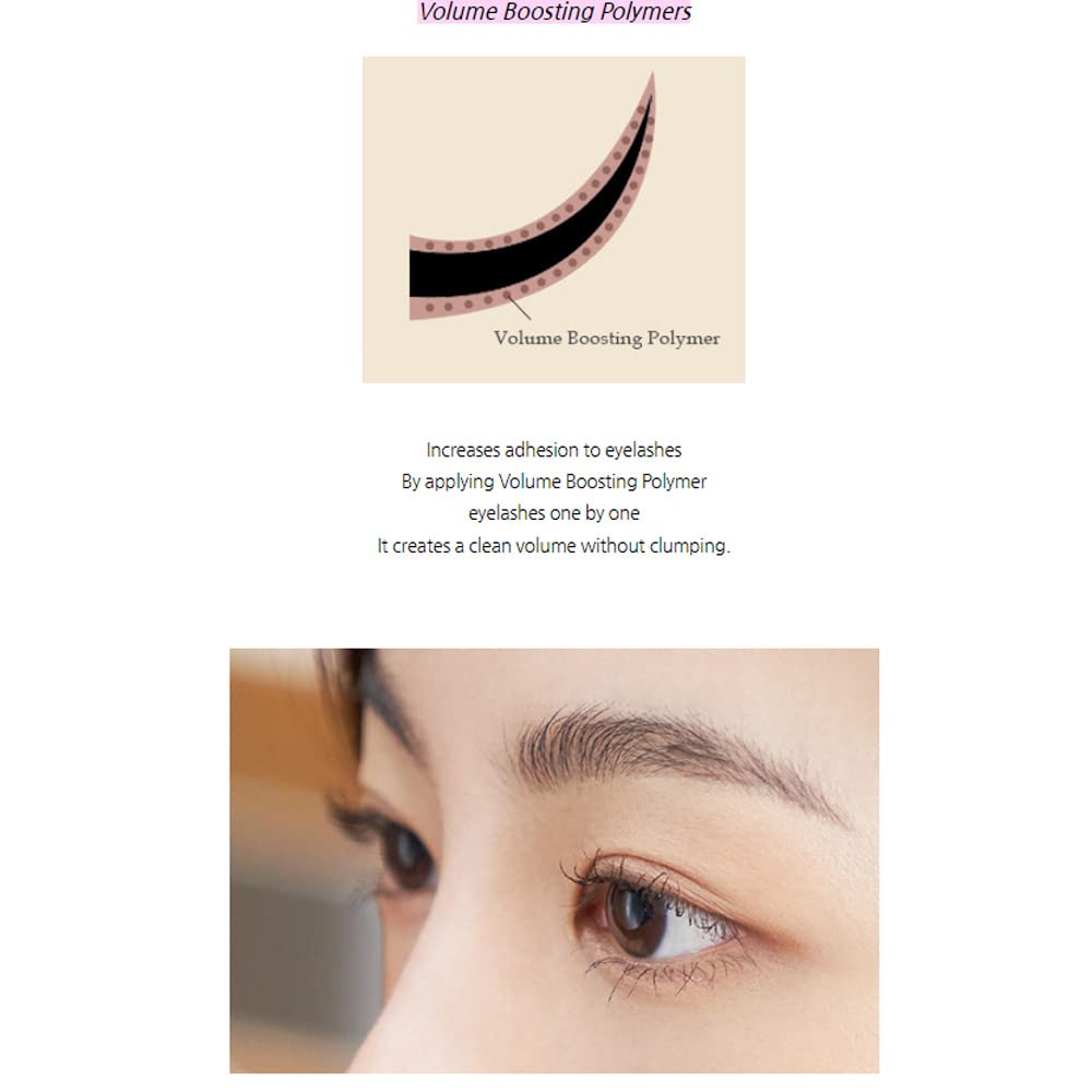 IM' UNNY Double Active Volume Mascara 2 Colors 8.5g / Color Fixer Eye Makeup / Waterproof Under Lash