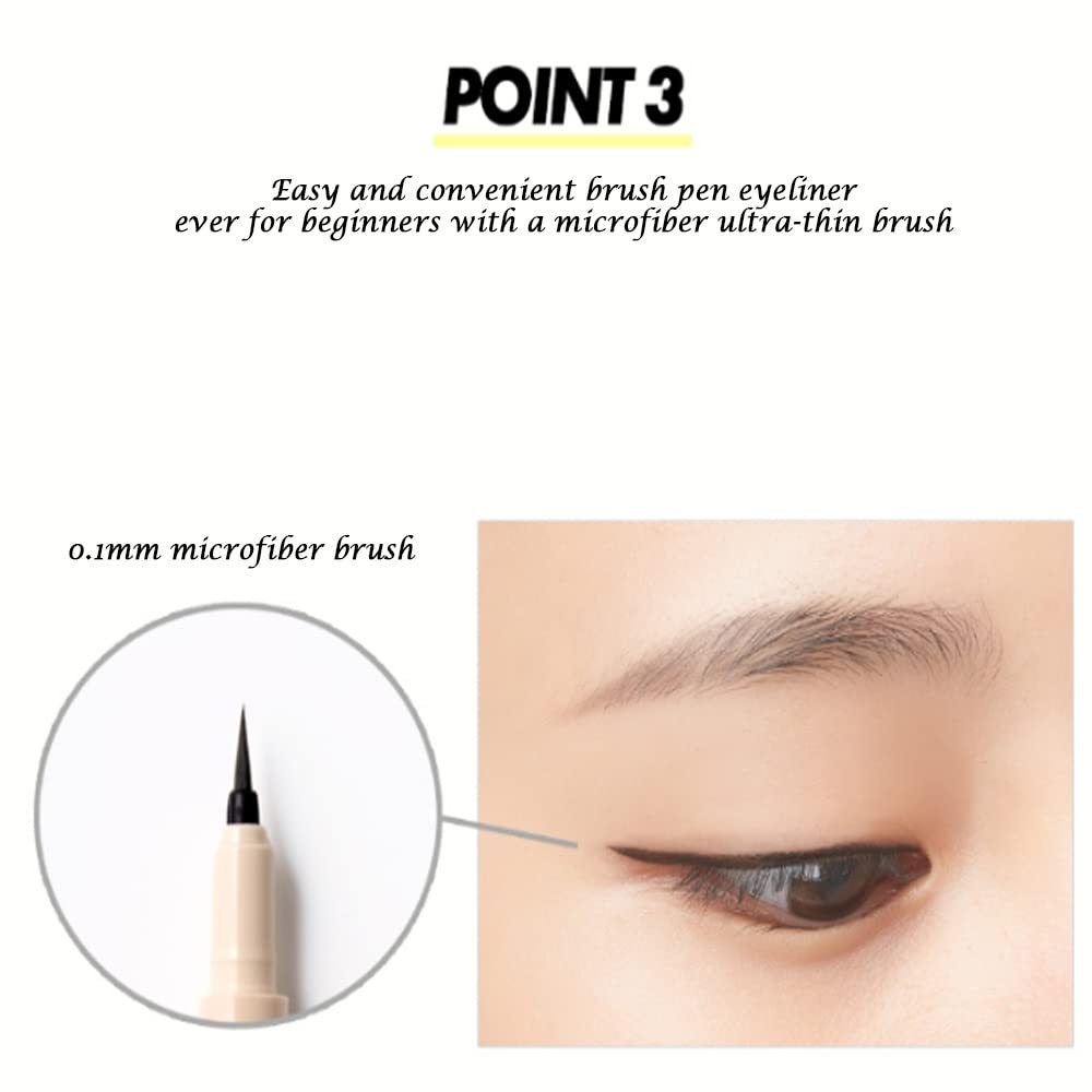 Secret Unbungee Washable Vegan Brush Pen Eyeliner 2 Colors / Pen Eyeliner