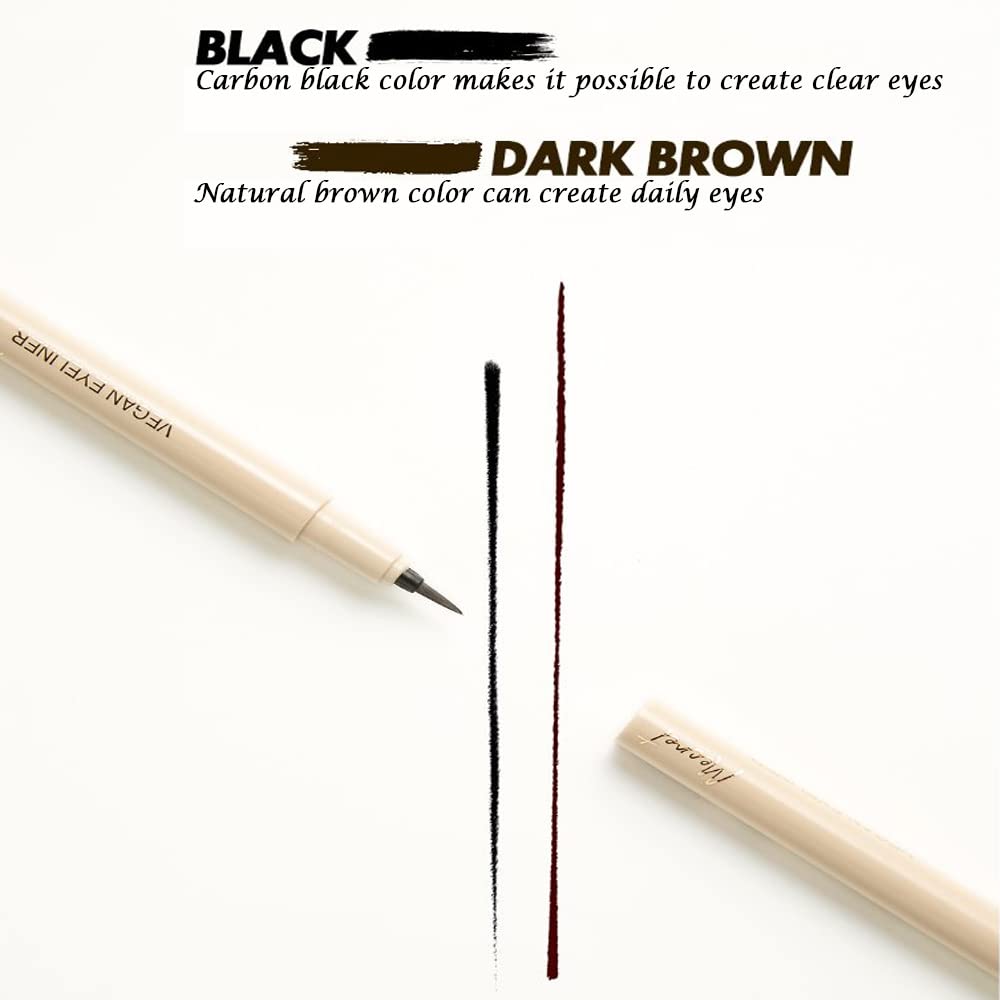 Secret Unbungee Washable Vegan Brush Pen Eyeliner 2 Colors / Pen Eyeliner