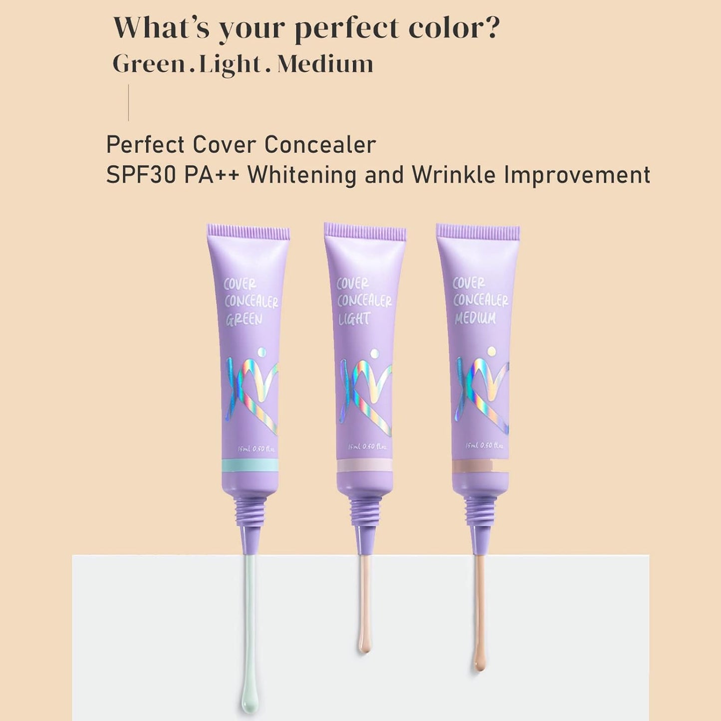 Perfect Cover Concealer Soft Light Finish Wrinkle Improvement Skin Correction and Cover Blemishes