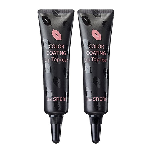 The SAEM Color Coating Lip Topcoat No Smudging Long Lasting Coating Effect 150ml (2 piece)
