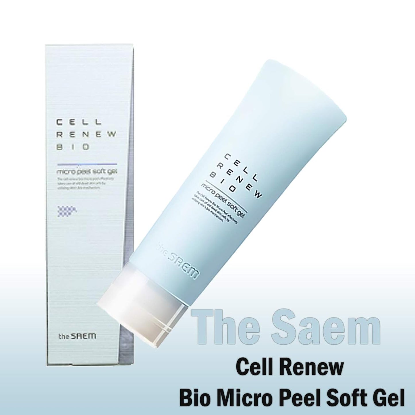 The Saem Cell Renew Bio Micro Peel Soft Gel 160ml- AHA & BHA Mild Peeling Gel, Removes Dead Skin Cells and Impurities from Pores, Skin Firming & Vitality Care,
