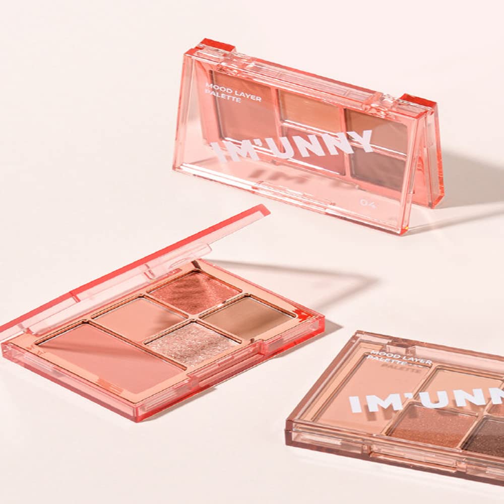 IM' UNNY Mood Layer Eye Shadow Palette 5.5g 4 Color Cheek/ Cheek Highlight / Highlighter Shadow