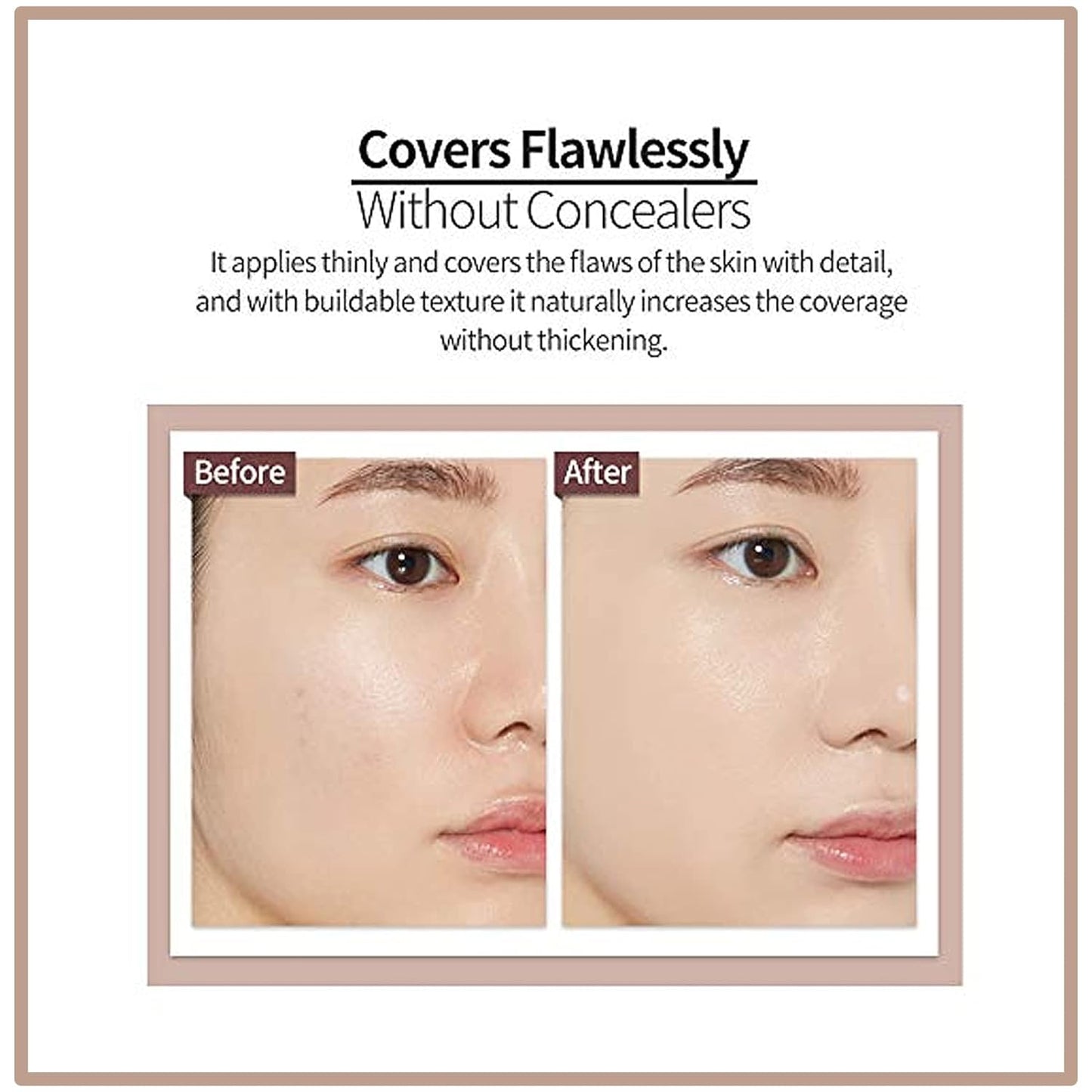ETUDE HOUSE Double Lasting Foundation, SPF35/ PA++, High Coverage Weightless Foundation, 24-Hours Lasting Double Cover