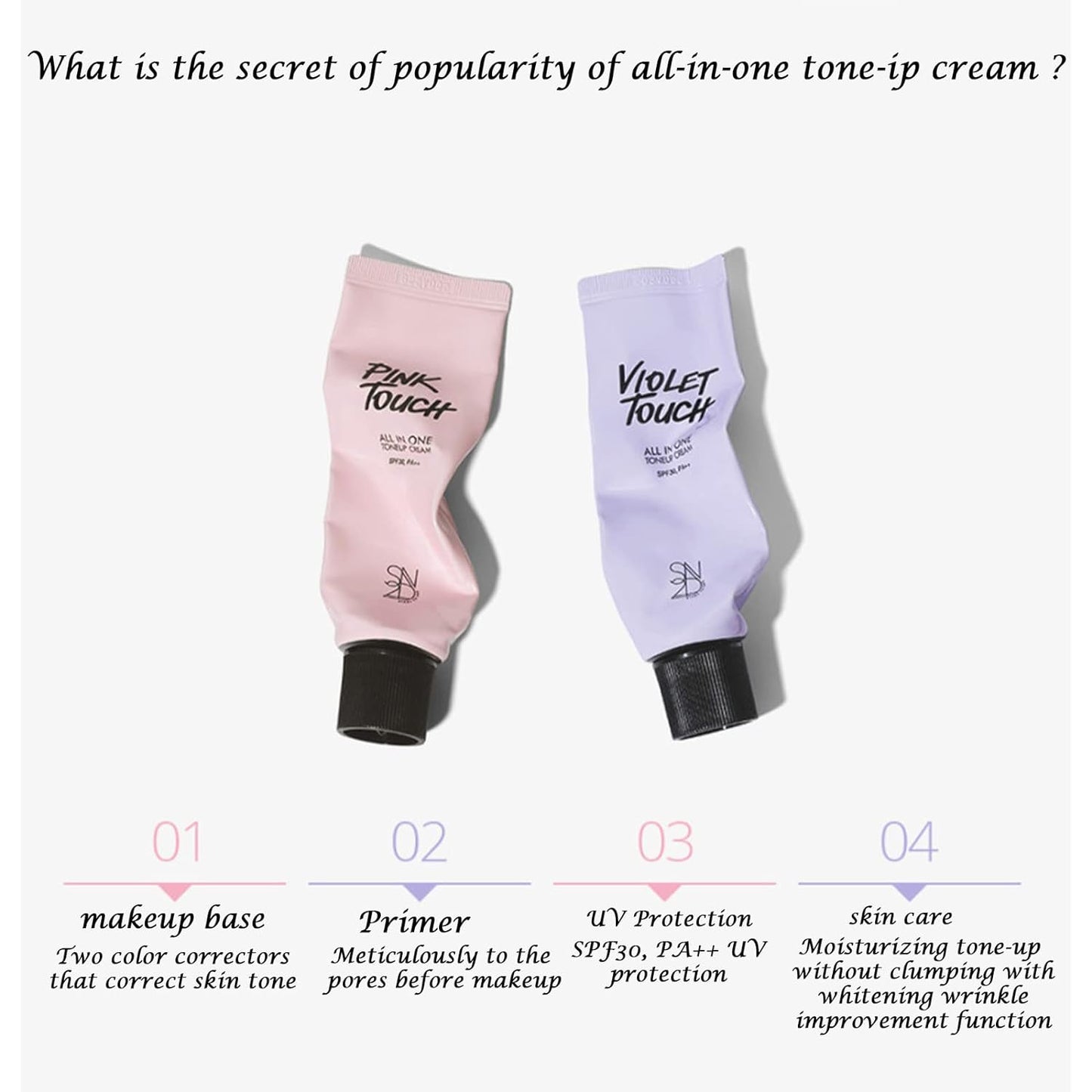 S2ND All In One Tone up Cream SPF32 Korean Cosmetic, Anti-aging Sun Cream