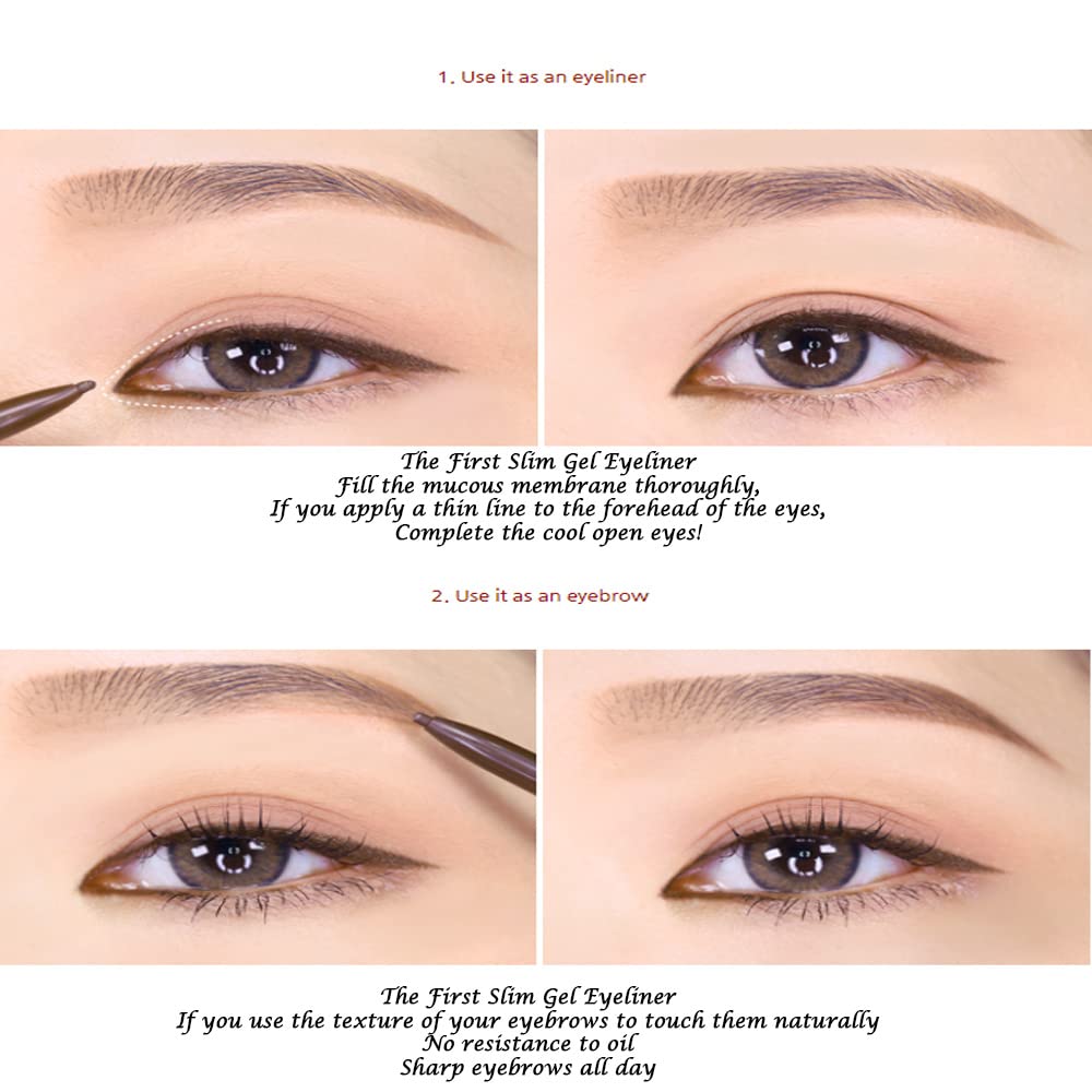 Merge 1.55mm Slim Strong Adhesion The First Slim Gel Eyeliner 5 Colors 0.05g