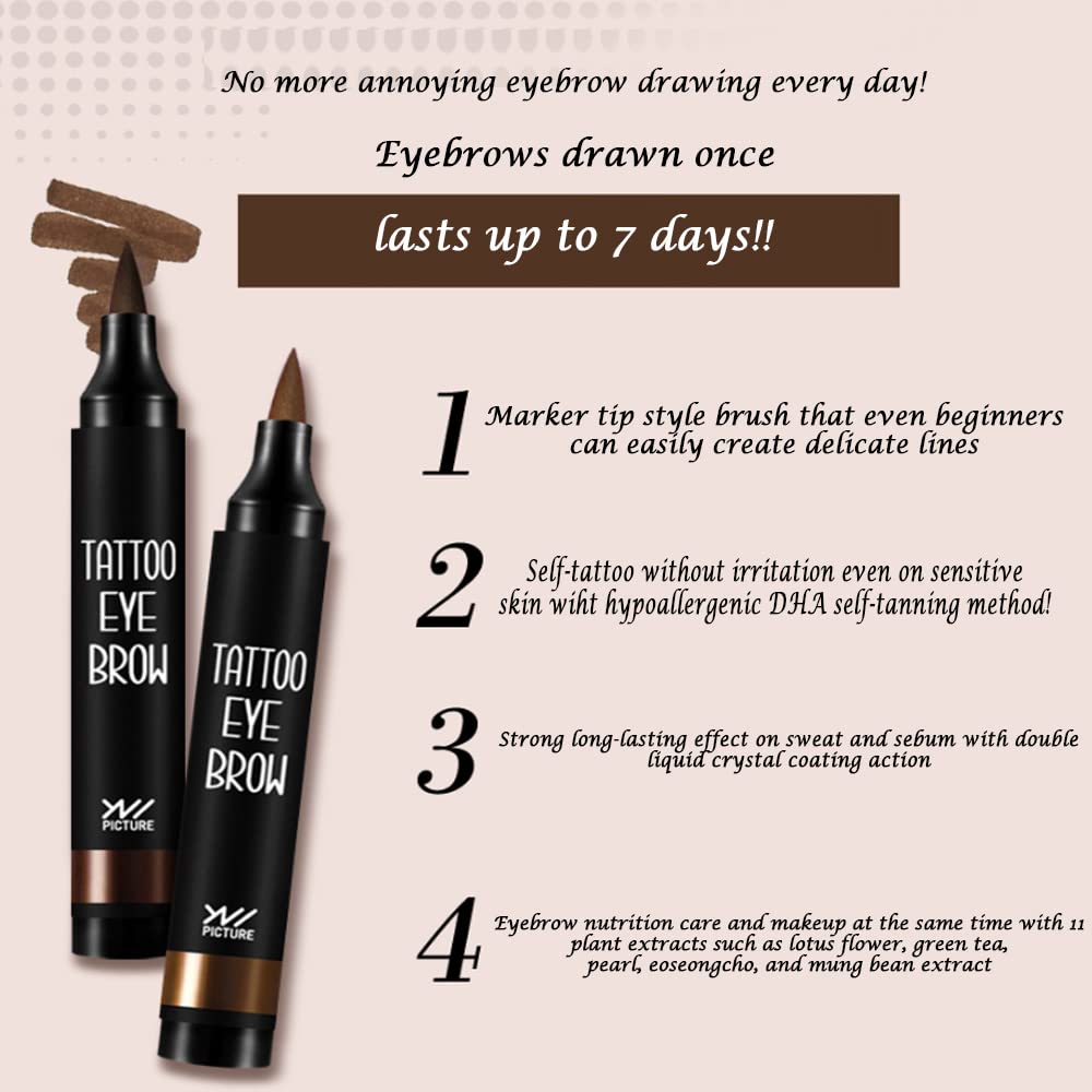 IM' UNNY Picture Tattoo Pen Eyebrow 2 Colors / Eyebrow Pen Tattoo