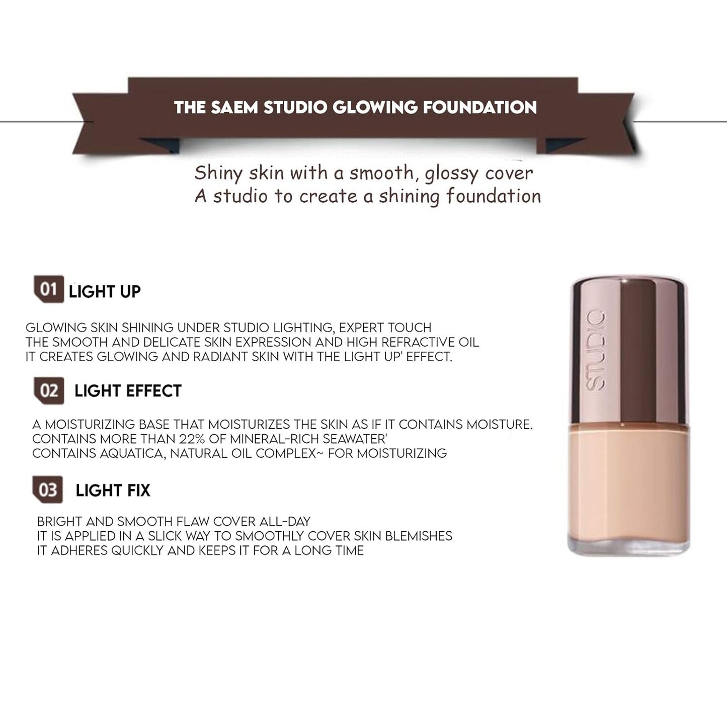 The Saem Studio Glow Foundation 10ml_Neutral No.21