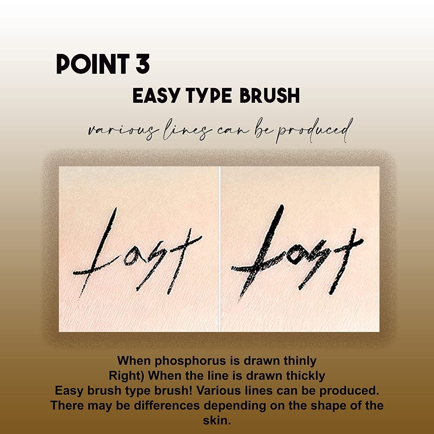 Bbia Last Pen Eyeliner Tattoo Cosmetics, Natural Looking Brows, Waterproof Ink