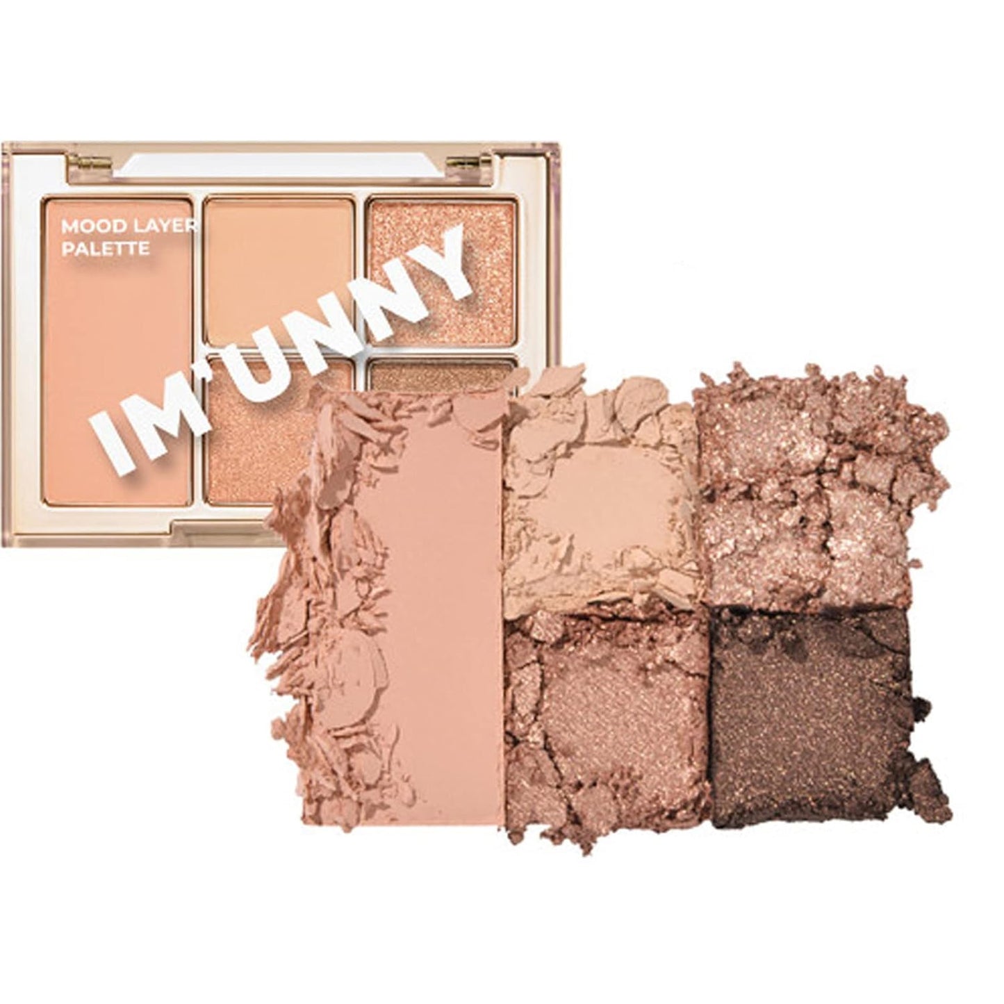 IM' UNNY Mood Layer Eye Shadow Palette 5.5g 4 Color Cheek/ Cheek Highlight / Highlighter Shadow