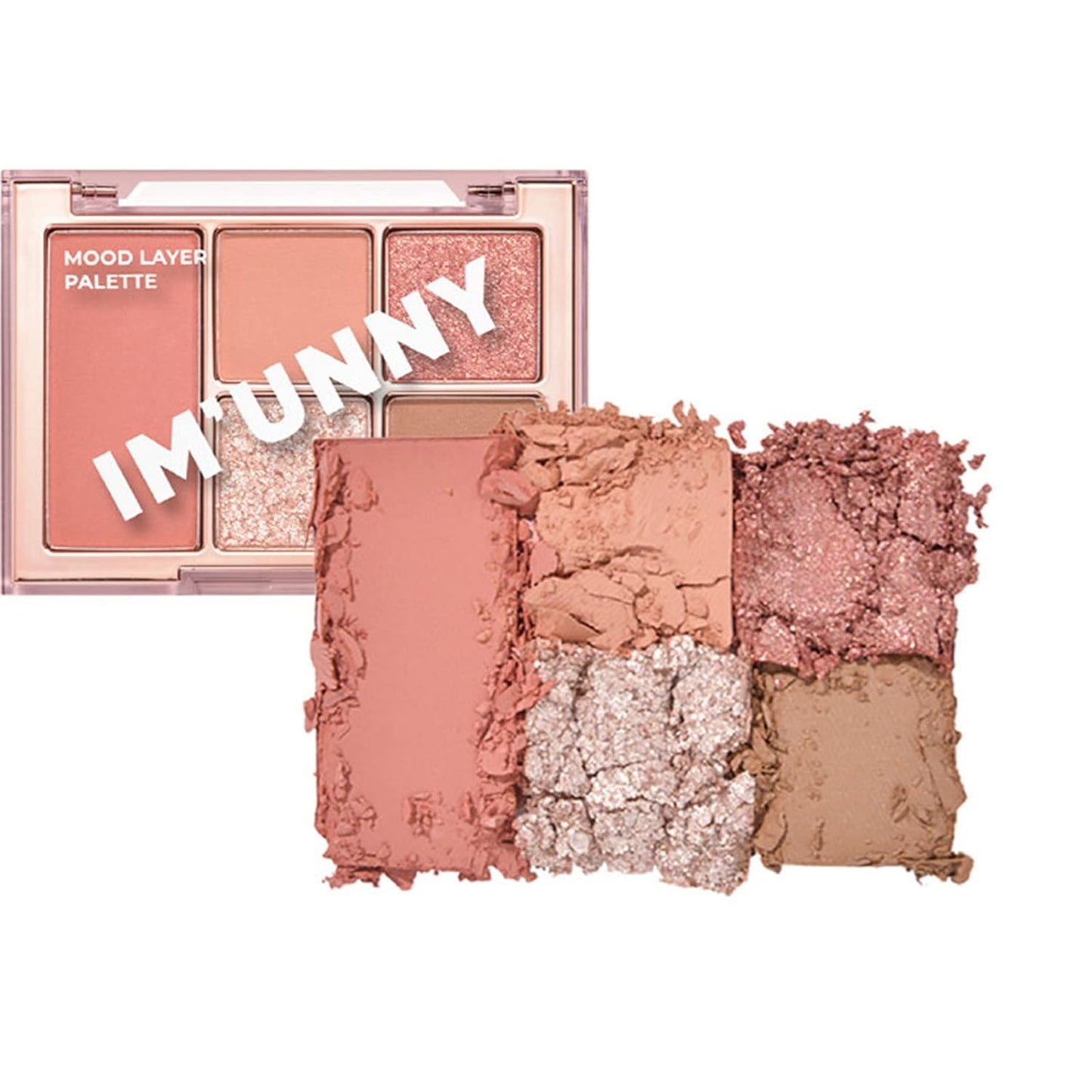 IM' UNNY Mood Layer Eye Shadow Palette 5.5g 4 Color Cheek/ Cheek Highlight / Highlighter Shadow