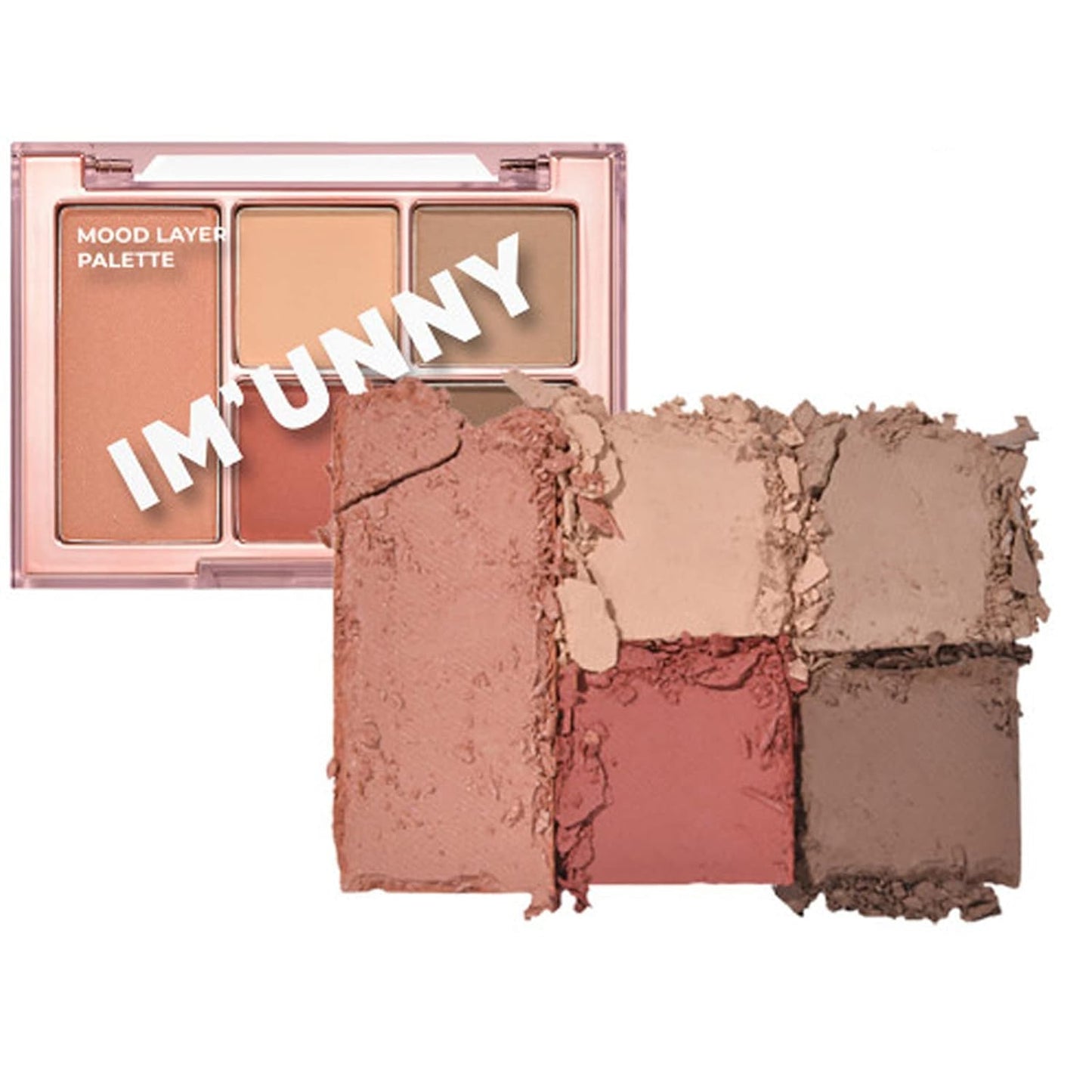 IM' UNNY Mood Layer Eye Shadow Palette 5.5g 4 Color Cheek/ Cheek Highlight / Highlighter Shadow