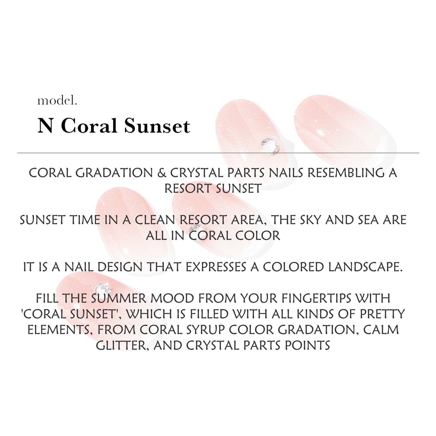 Ohora (N Coral Sunset Nails)