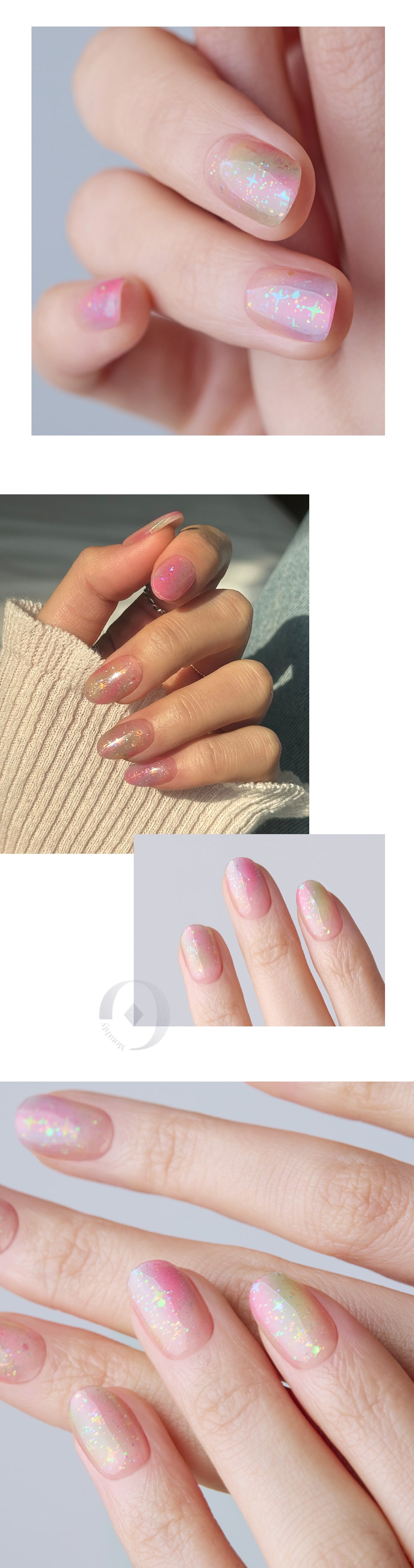 Ohora sticker N Rainbow Night Nail