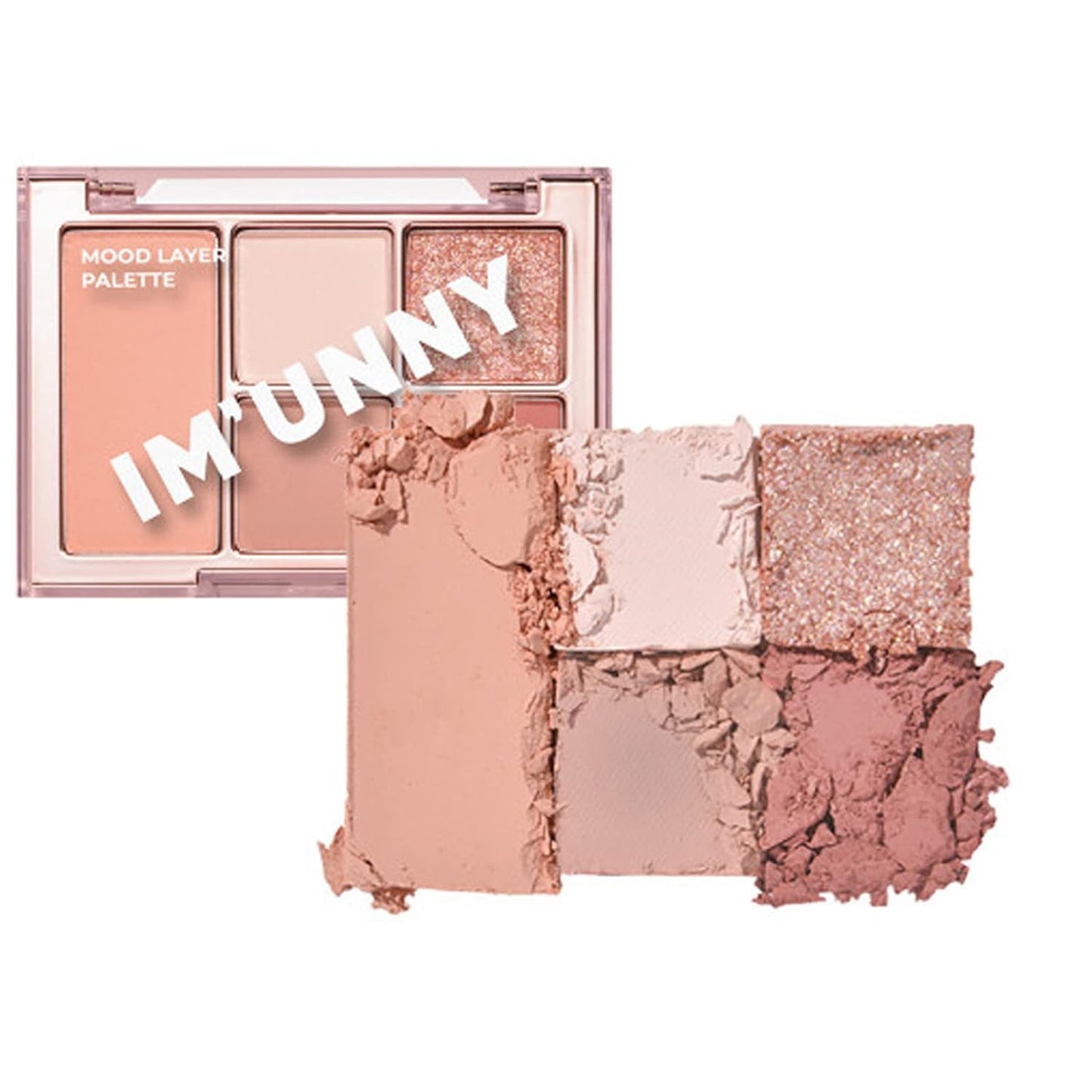 IM' UNNY Mood Layer Eye Shadow Palette 5.5g 4 Color Cheek/ Cheek Highlight / Highlighter Shadow
