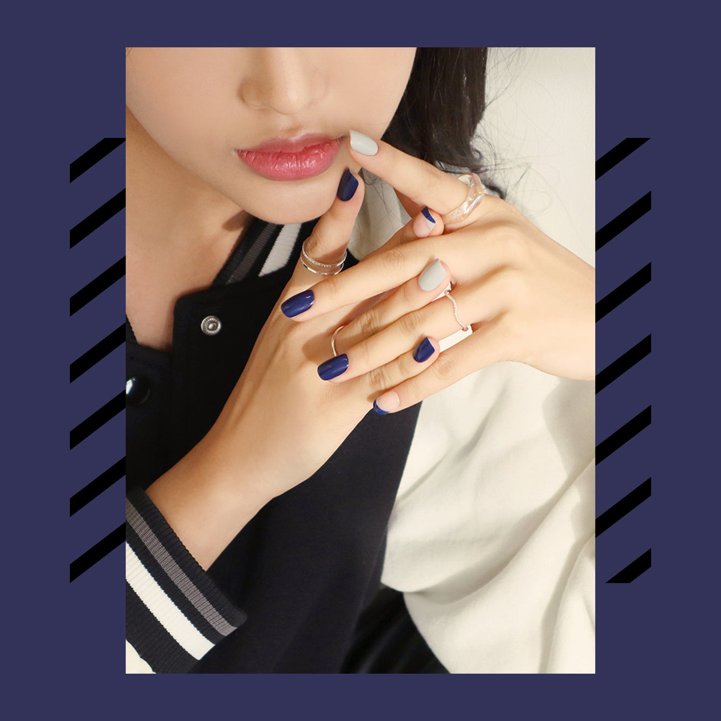 Muzmak (N Edge Line Nail) 36pcs Nail Art Pattern Sticker Set Semicure Nail