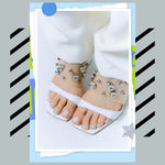 Ohora (P The Twinkling, Flattering Sky Pedi) 32pcs 22 Basic 10 Point Nail Art Pattern Sticker Nail Gel Set Pedicure