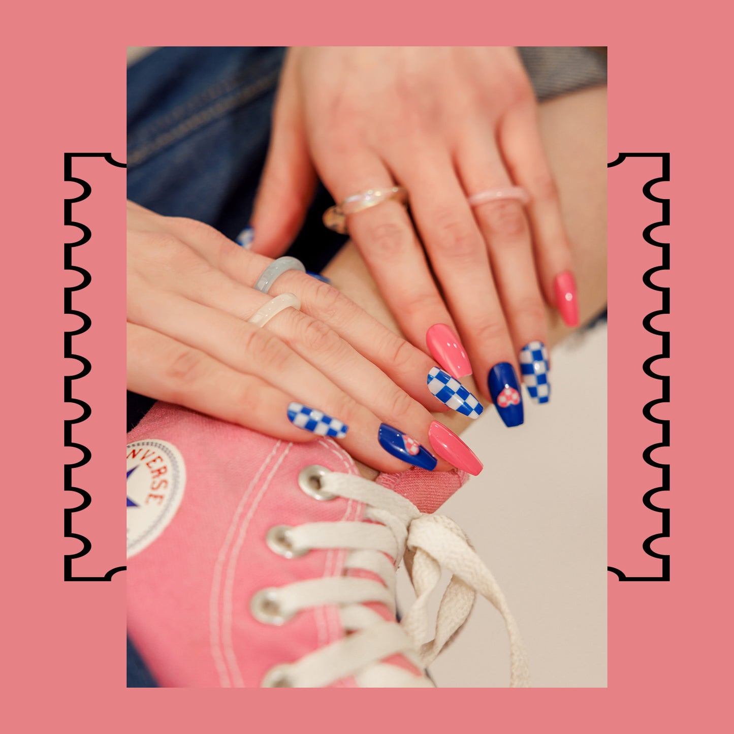 Muzmak (N Bubble Bubble Nail) 36pcs Nail Art Pattern Sticker Set Semicure Nail