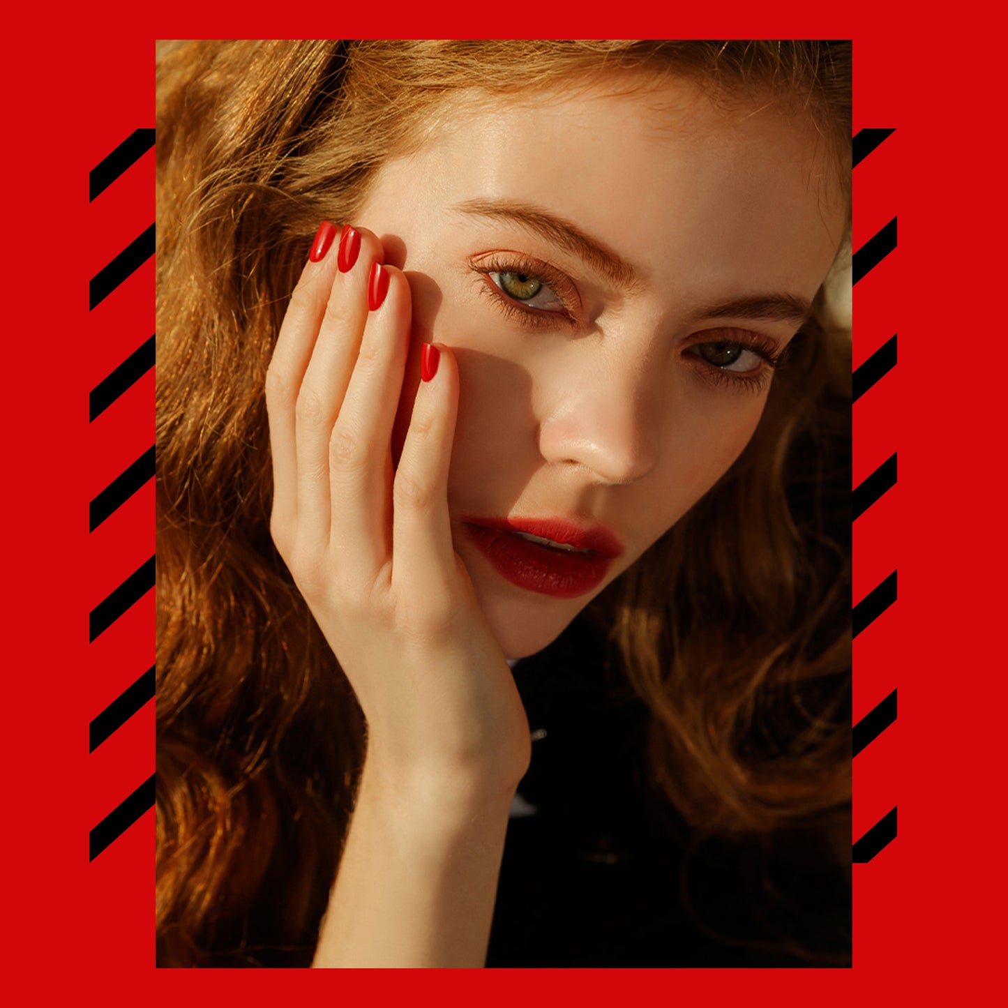 Muzmak (N Best Red Nail) 36pcs Nail Art Pattern Sticker Set Semicure Nail