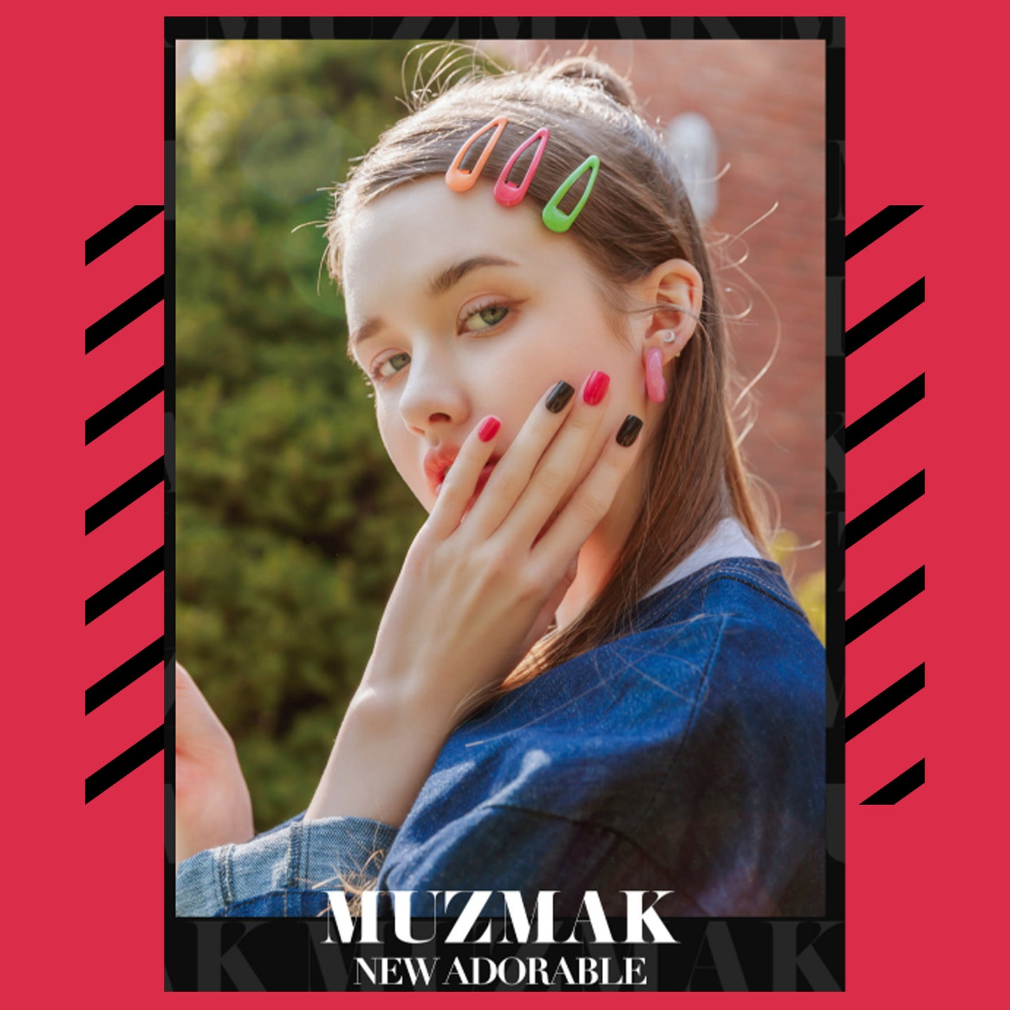 Muzmak ((Regular Square) N Hot Painting Nail) 36pcs Nail Art Pattern Sticker Set Semicure Nail