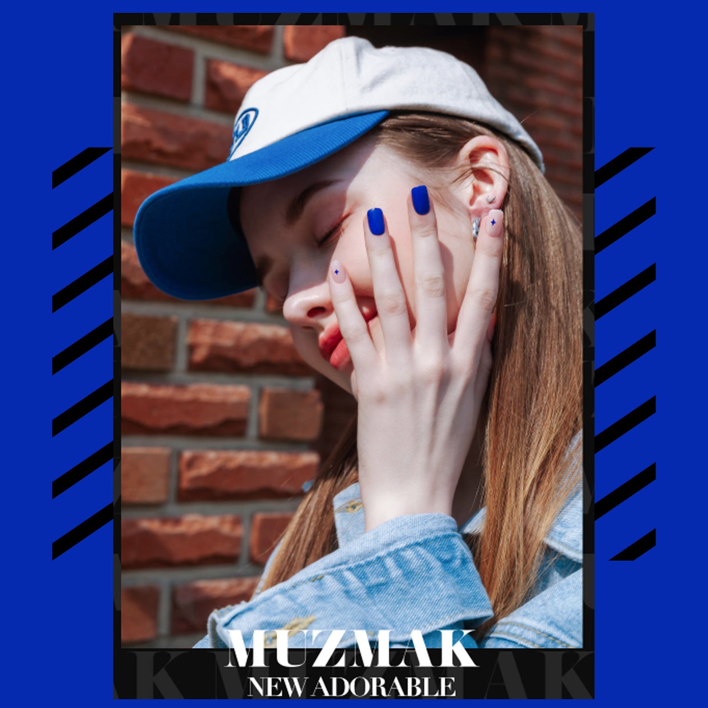 Muzmak ((Regular Square) N Twinkle Twinkle Nail) 36pcs Nail Art Pattern Sticker Set Semicure Nail
