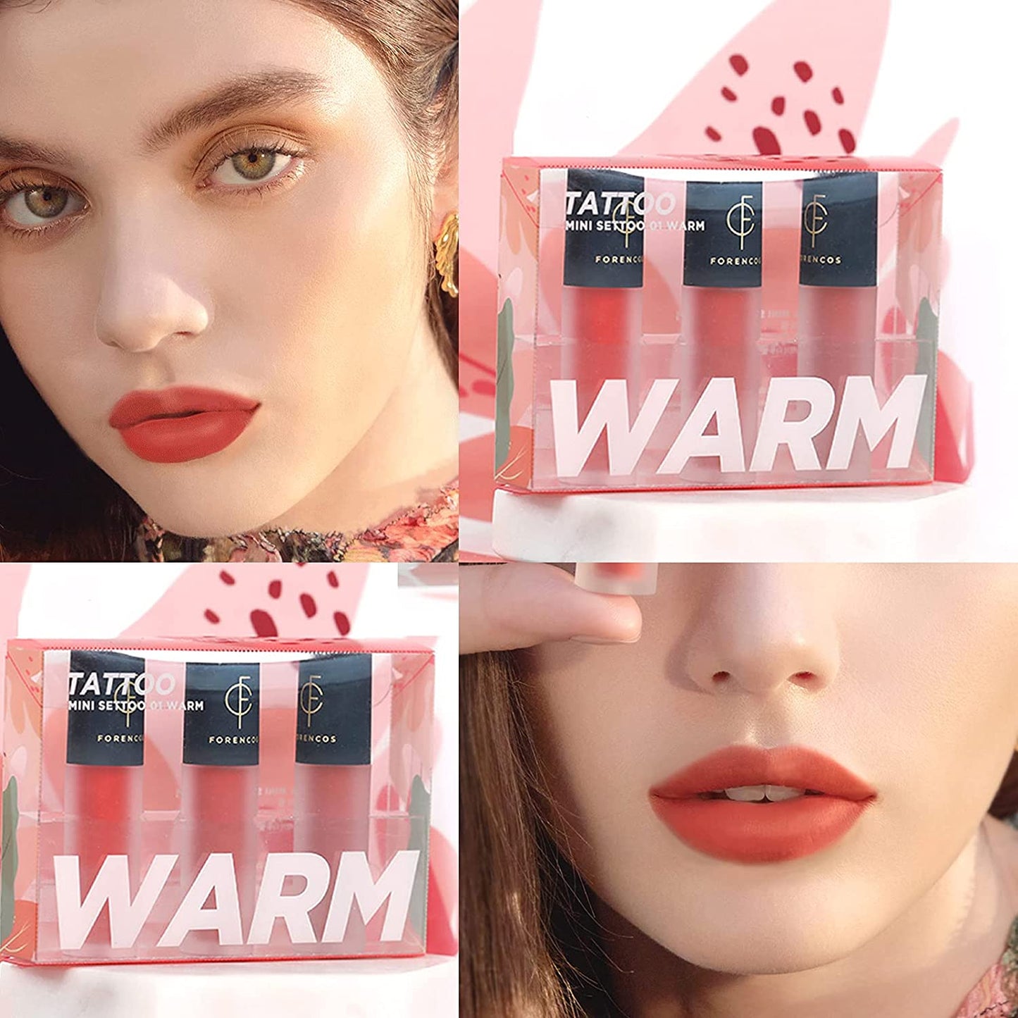 Forencos Mini Set Lip Tint Tattoo (Warm)
