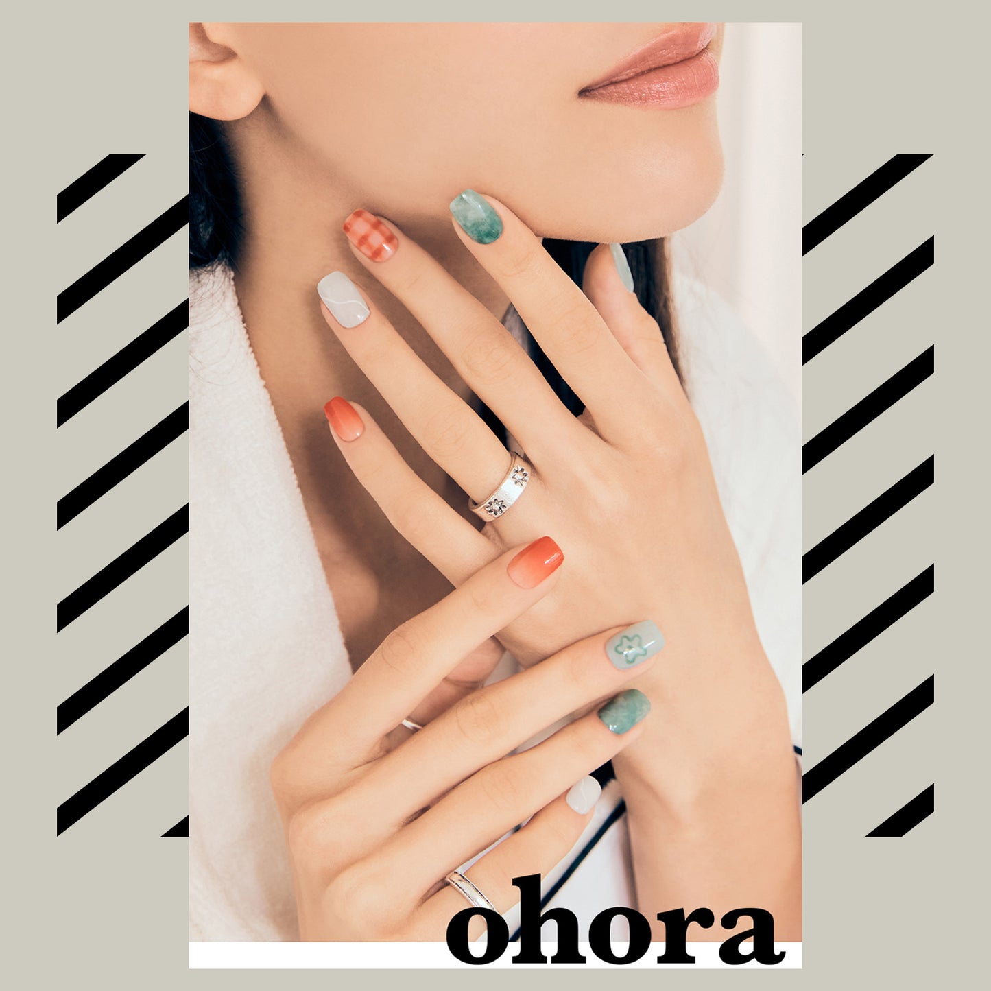 Ohora (N Flop Nail) 30pcs 16 Basic 14 Point Nail Art Pattern